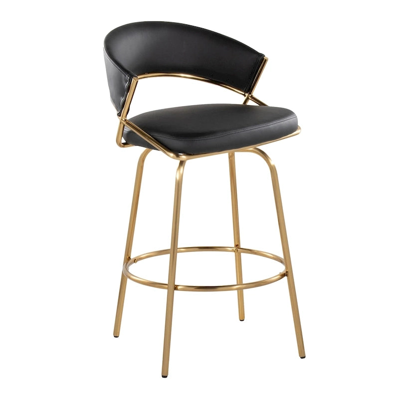 Silver Orchid Tatyana 26  Upholstered Counter Stool with Metal Legs (Set of 2)