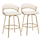 Silver Orchid Tatyana 26  Upholstered Counter Stool with Metal Legs (Set of 2)