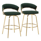 Silver Orchid Tatyana 26  Upholstered Counter Stool with Metal Legs (Set of 2)