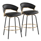 Silver Orchid Tatyana 26  Upholstered Counter Stool with Metal Legs (Set of 2)