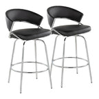 Silver Orchid Tatyana 26  Upholstered Counter Stool with Metal Legs (Set of 2)