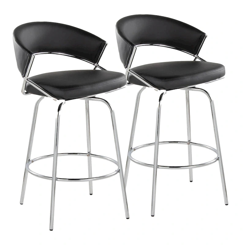 Silver Orchid Tatyana 26  Upholstered Counter Stool with Metal Legs (Set of 2)