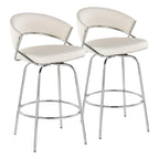 Silver Orchid Tatyana 26  Upholstered Counter Stool with Metal Legs (Set of 2)