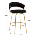 Silver Orchid Tatyana 26  Upholstered Counter Stool with Metal Legs (Set of 2)