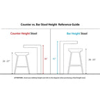 Silver Orchid Tatyana 26  Upholstered Counter Stool with Metal Legs (Set of 2)