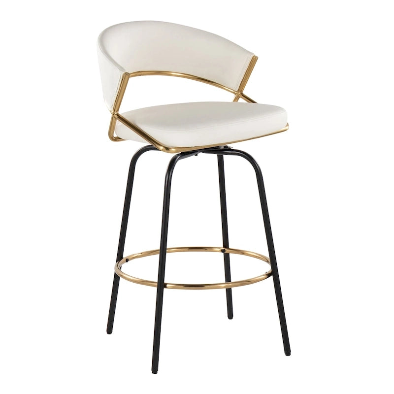 Silver Orchid Tatyana 26  Upholstered Counter Stool with Metal Legs (Set of 2)