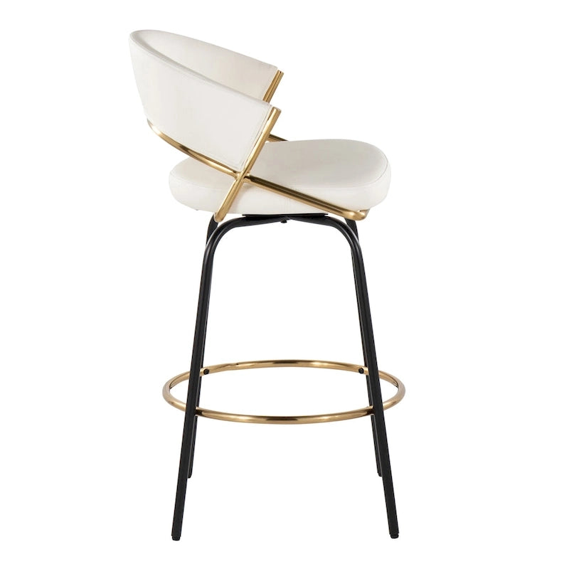 Silver Orchid Tatyana 26  Upholstered Counter Stool with Metal Legs (Set of 2)