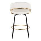 Silver Orchid Tatyana 26  Upholstered Counter Stool with Metal Legs (Set of 2)