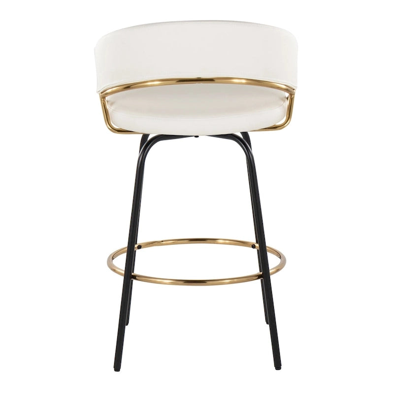 Silver Orchid Tatyana 26  Upholstered Counter Stool with Metal Legs (Set of 2)