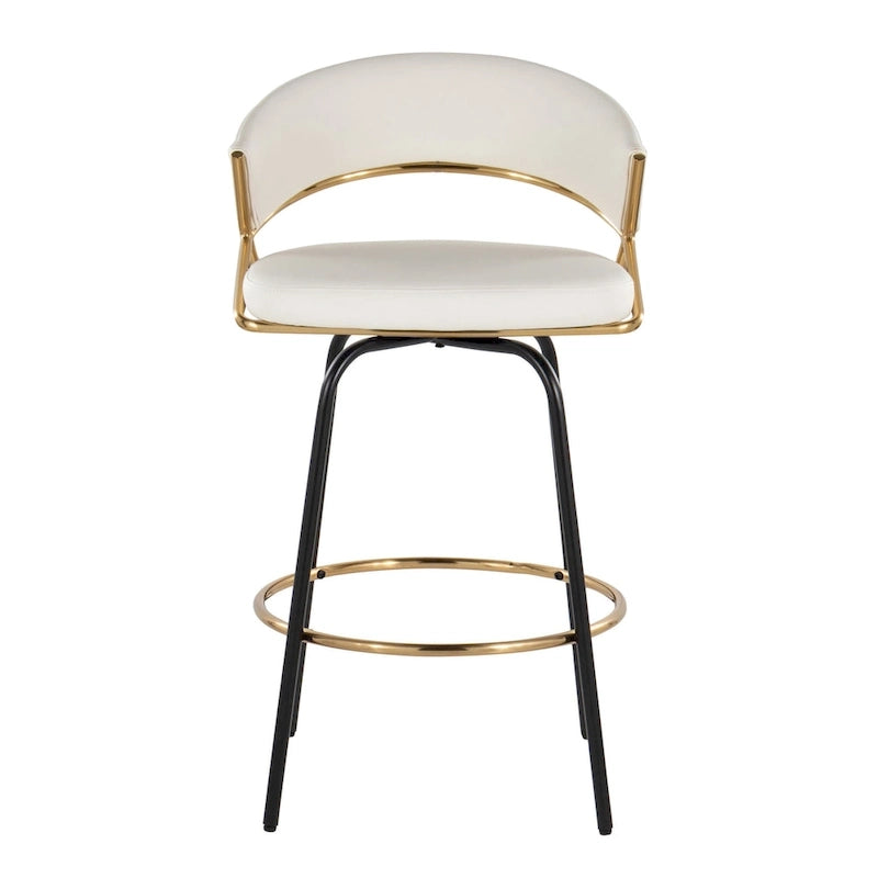 Silver Orchid Tatyana 26  Upholstered Counter Stool with Metal Legs (Set of 2)