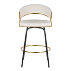 Silver Orchid Tatyana 26  Upholstered Counter Stool with Metal Legs (Set of 2)