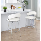 Silver Orchid Tatyana 26  Upholstered Counter Stool with Metal Legs (Set of 2)