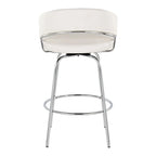 Silver Orchid Tatyana 26  Upholstered Counter Stool with Metal Legs (Set of 2)
