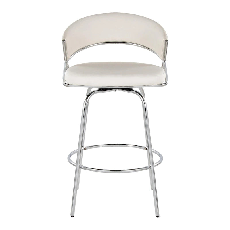 Silver Orchid Tatyana 26  Upholstered Counter Stool with Metal Legs (Set of 2)