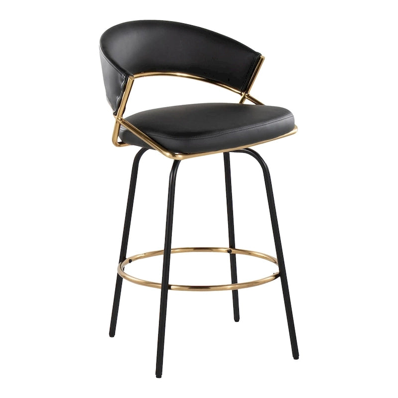 Silver Orchid Tatyana 26  Upholstered Counter Stool with Metal Legs (Set of 2)