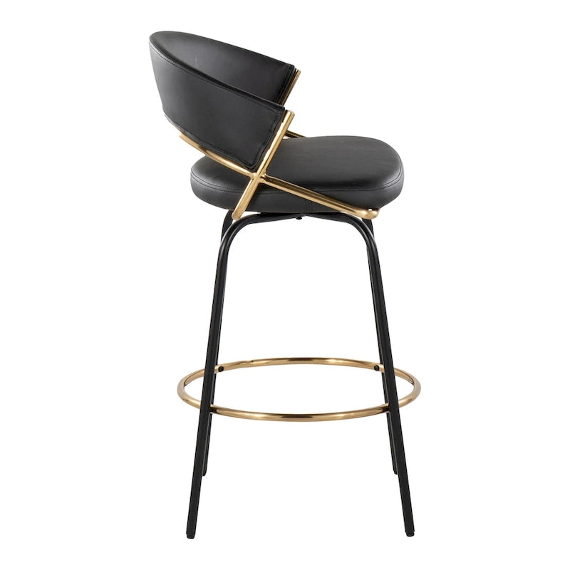 Silver Orchid Tatyana 26  Upholstered Counter Stool with Metal Legs (Set of 2)