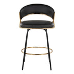 Silver Orchid Tatyana 26  Upholstered Counter Stool with Metal Legs (Set of 2)