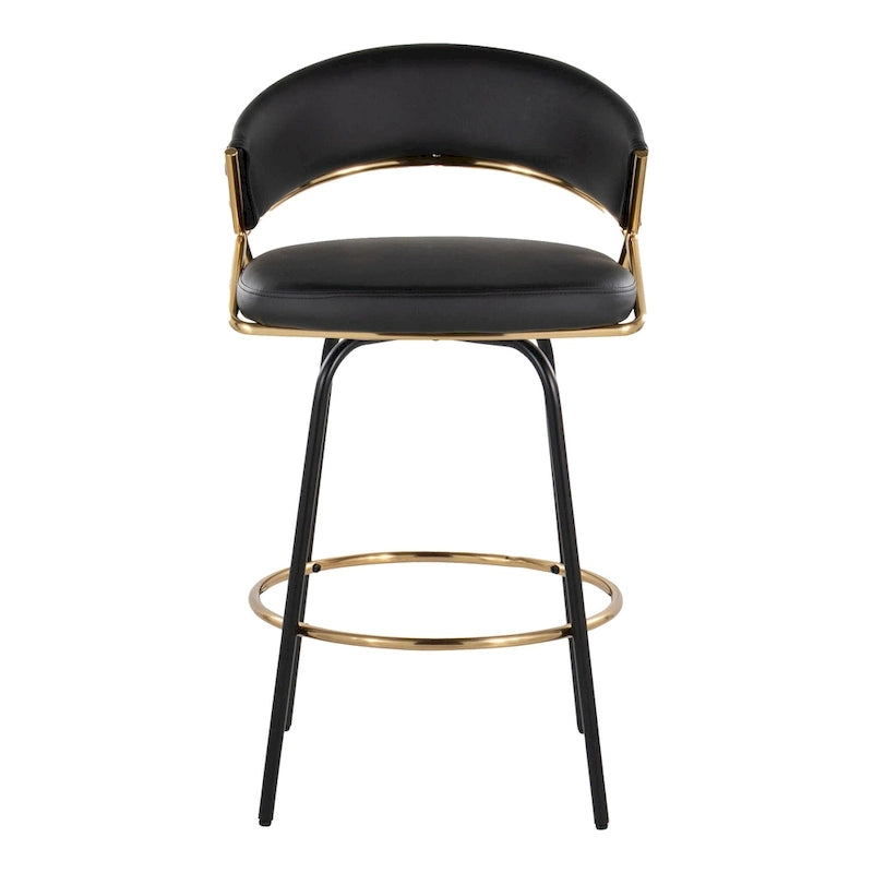 Silver Orchid Tatyana 26  Upholstered Counter Stool with Metal Legs (Set of 2)
