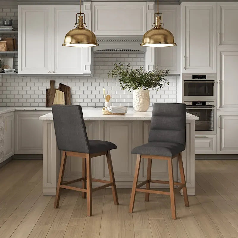 Lilibet Upholstered Counter Height Bar Stools, Set of 2