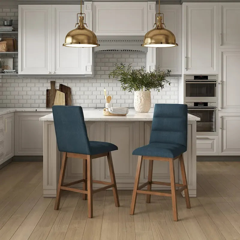 Lilibet Upholstered Counter Height Bar Stools, Set of 2