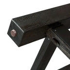 Heatherbrook Charcoal and Ash Upholstered Console Stool