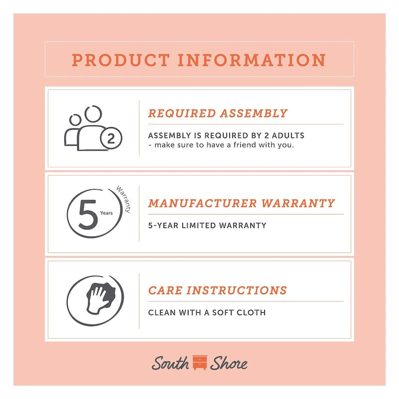 South Shore Hourra 2-Drawer Dresser with Door