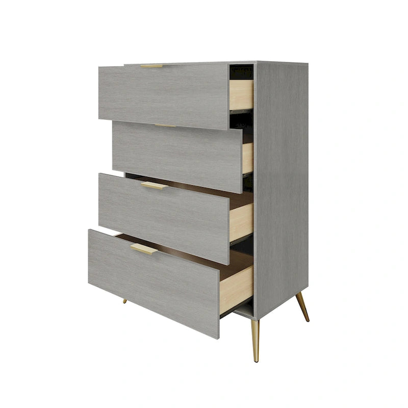 CraftPorch Contemporary 4-Drawers Wooden Chest
