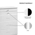 Mary Glam 5-Drawer Jewelry Armoire with Felt by Furniture of America