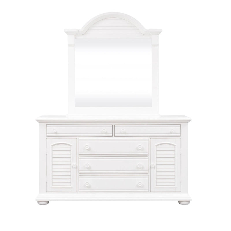 Summer House I Oyster White 2 Door 5 Drawer Dresser