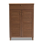 Contemporary 5-shelf/1-drawer Wood Shoe Storage Cabinet