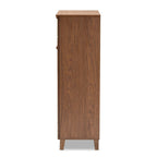 Contemporary 5-shelf/1-drawer Wood Shoe Storage Cabinet