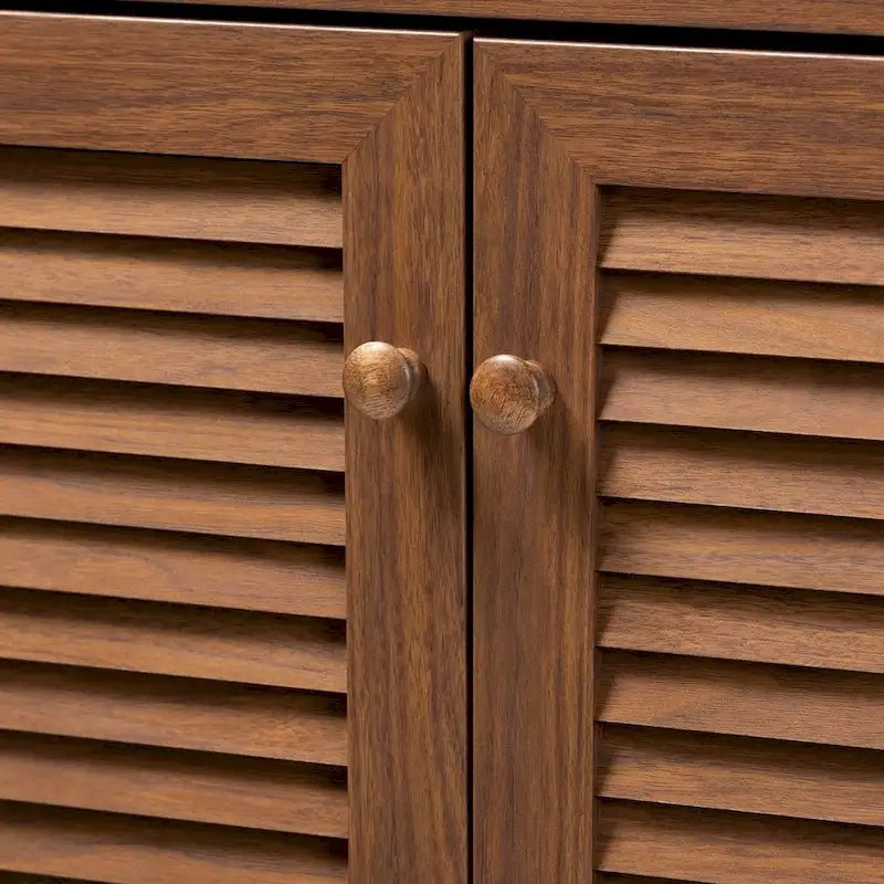 Contemporary 5-shelf/1-drawer Wood Shoe Storage Cabinet
