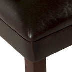 Homepop Parsons Dining Chair - Brown Faux Leather - set of 2