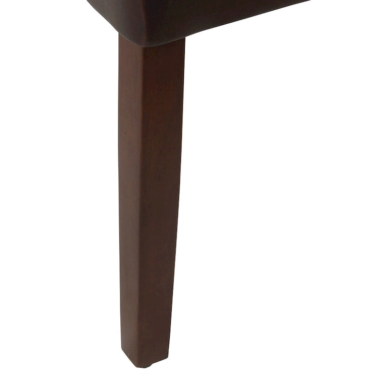Homepop Parsons Dining Chair - Brown Faux Leather - set of 2