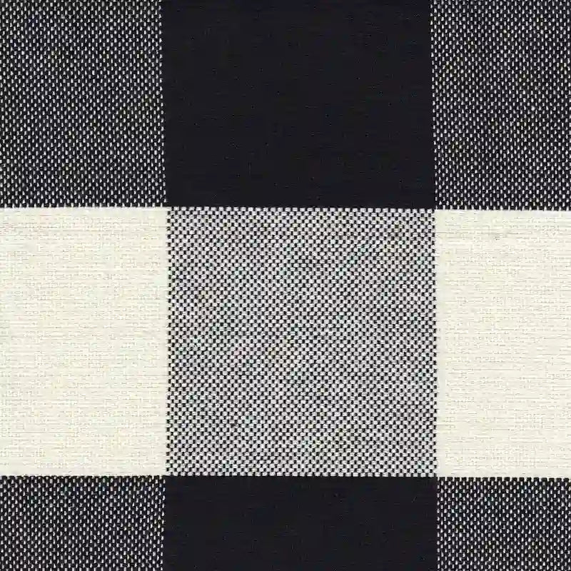 HomePop Modern Swoop Accent Chair - Black Plaid