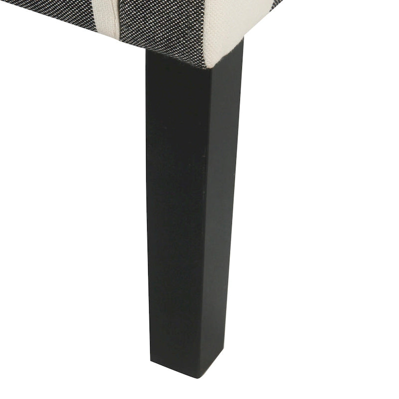 HomePop Modern Swoop Accent Chair - Black Plaid