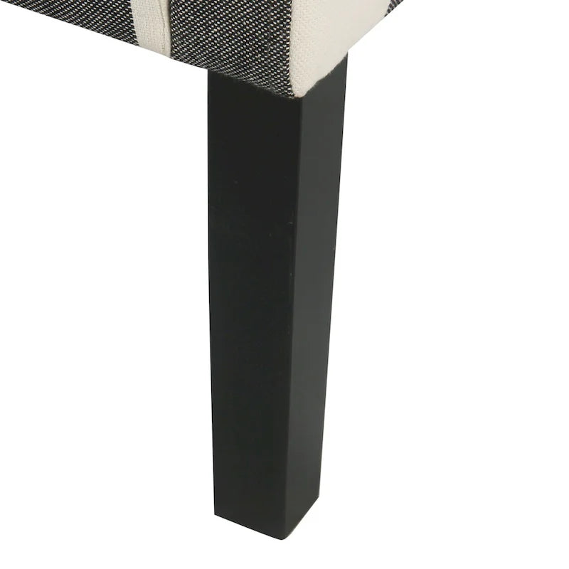 HomePop Modern Swoop Accent Chair - Black Plaid