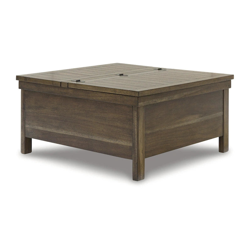Signature Design by Ashley Moriville Brown Lift Top Cocktail Table - 36 W x 36 D x 18 H