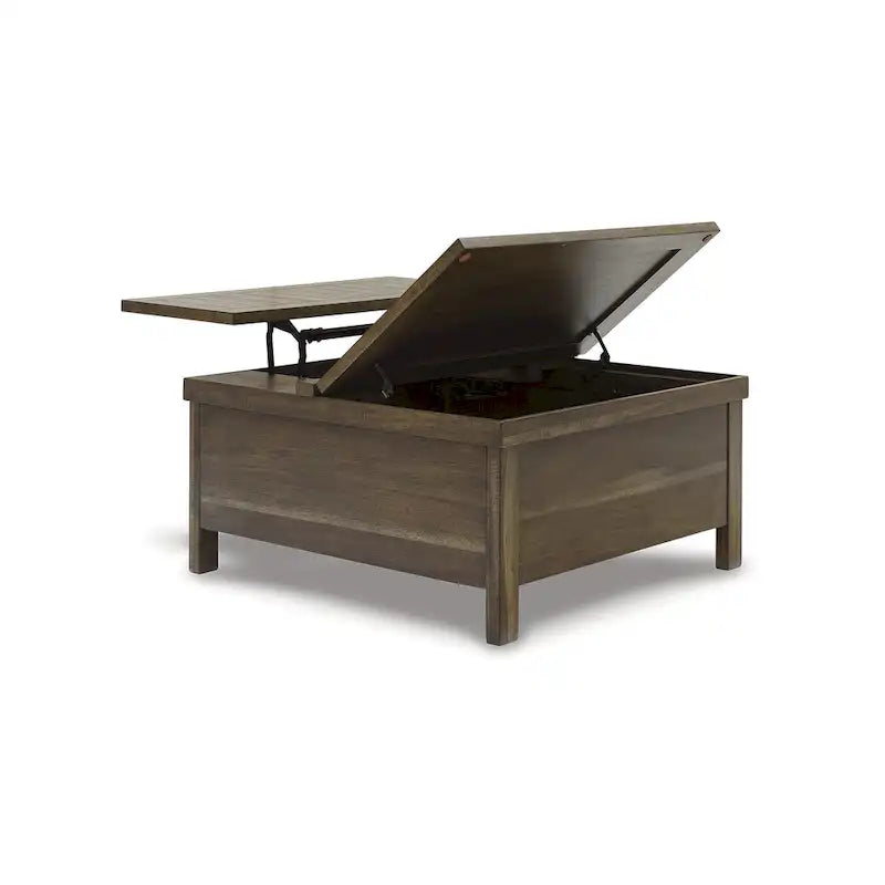 Signature Design by Ashley Moriville Brown Lift Top Cocktail Table - 36 W x 36 D x 18 H