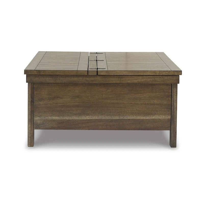 Signature Design by Ashley Moriville Brown Lift Top Cocktail Table - 36 W x 36 D x 18 H