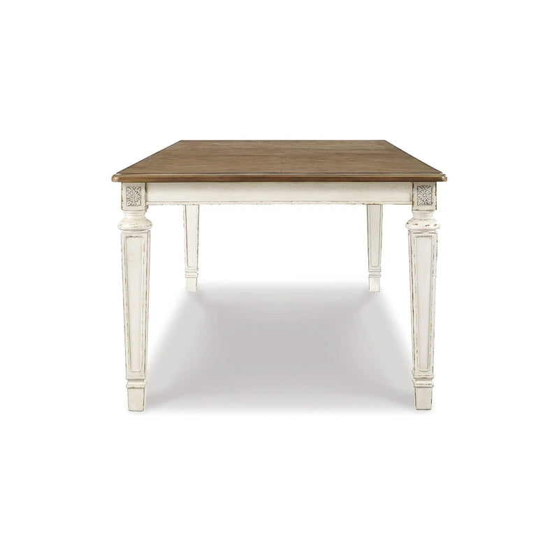 Signature Design by Ashley Realyn White / Light Brown 9-Piece Dining Package
