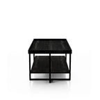 Alivia Rustic Black 47-inch Steel 1-Shelf Coffee Table by Furniture of America