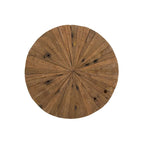 Sawyer 22 in. Round Reclaimed Wood Accent End Table with Black Hairpin Metal Legs