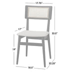 Lifestorey Whitney 6-piece Cane Dining Set with Bench