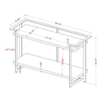 Lovell Glam Gold and Black 51-inch Faux Marble 1-Shelf Sofa Table by Furniture of America