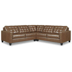 Signature Design by Ashley Baskove Brown 3-Piece Sectional - 100 W x 100 D x 39 H