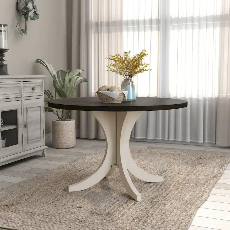 Furniture of America Joyfair Farmhouse White 47-inch Wood Dining Table
