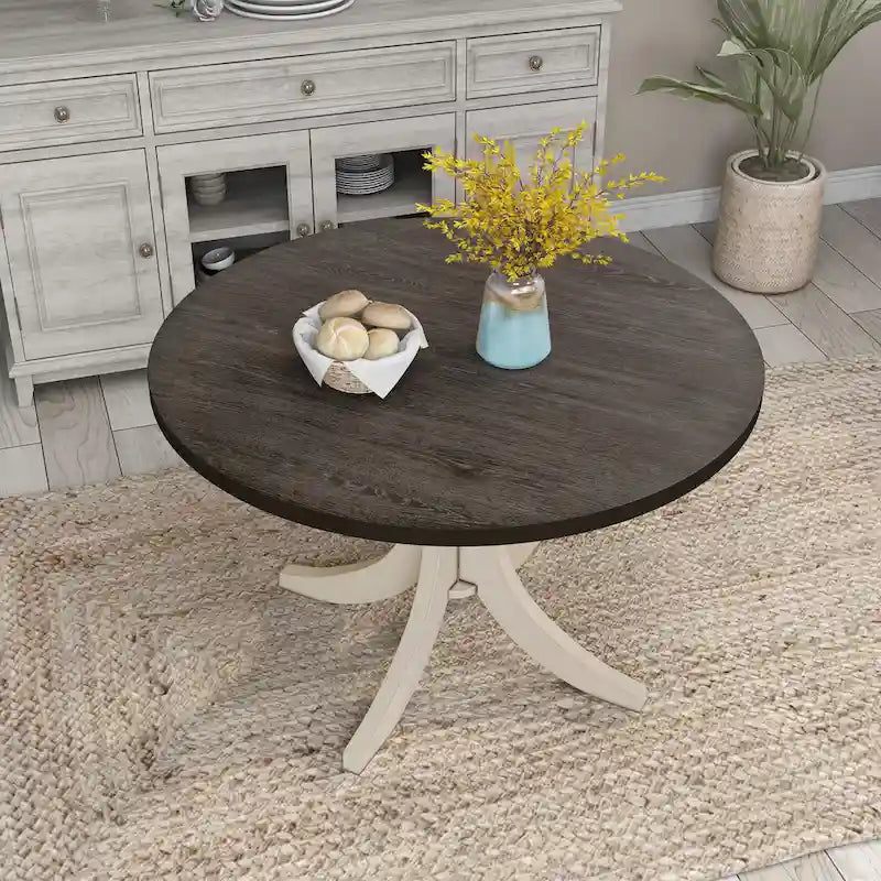 Furniture of America Joyfair Farmhouse White 47-inch Wood Dining Table