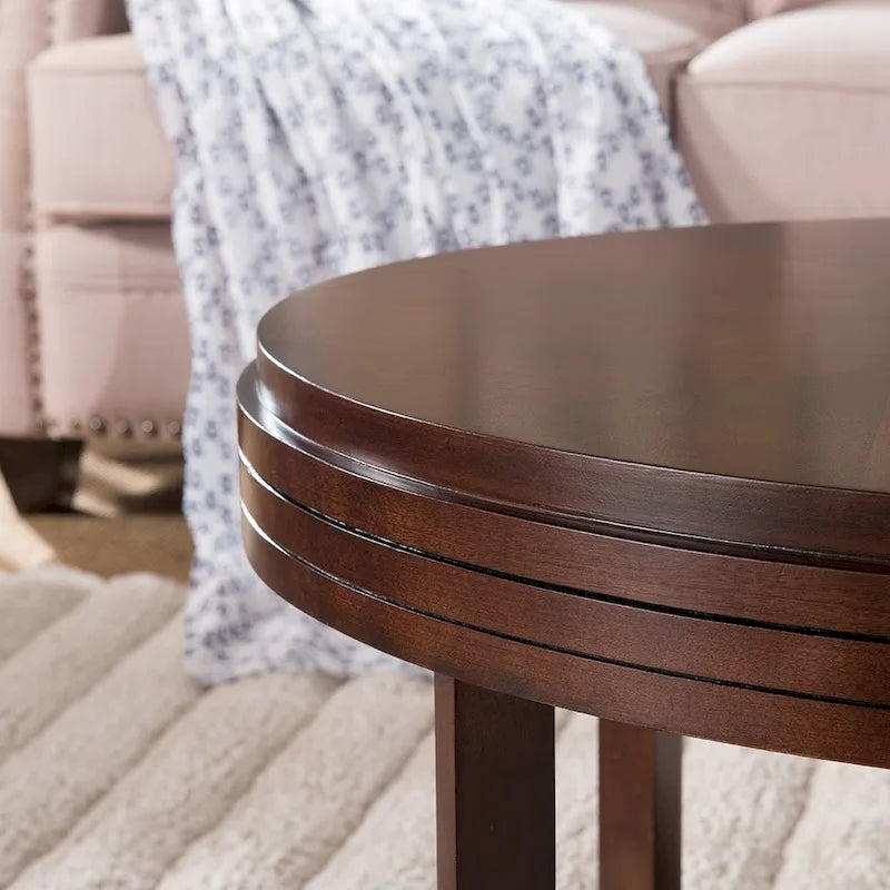 Favorite Finds Chocolate Cherry Oval End Table
