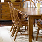 Treasures Rustic Oak Bow Back Dining Chair (Set of 2)